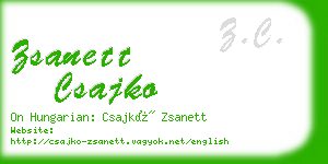 zsanett csajko business card